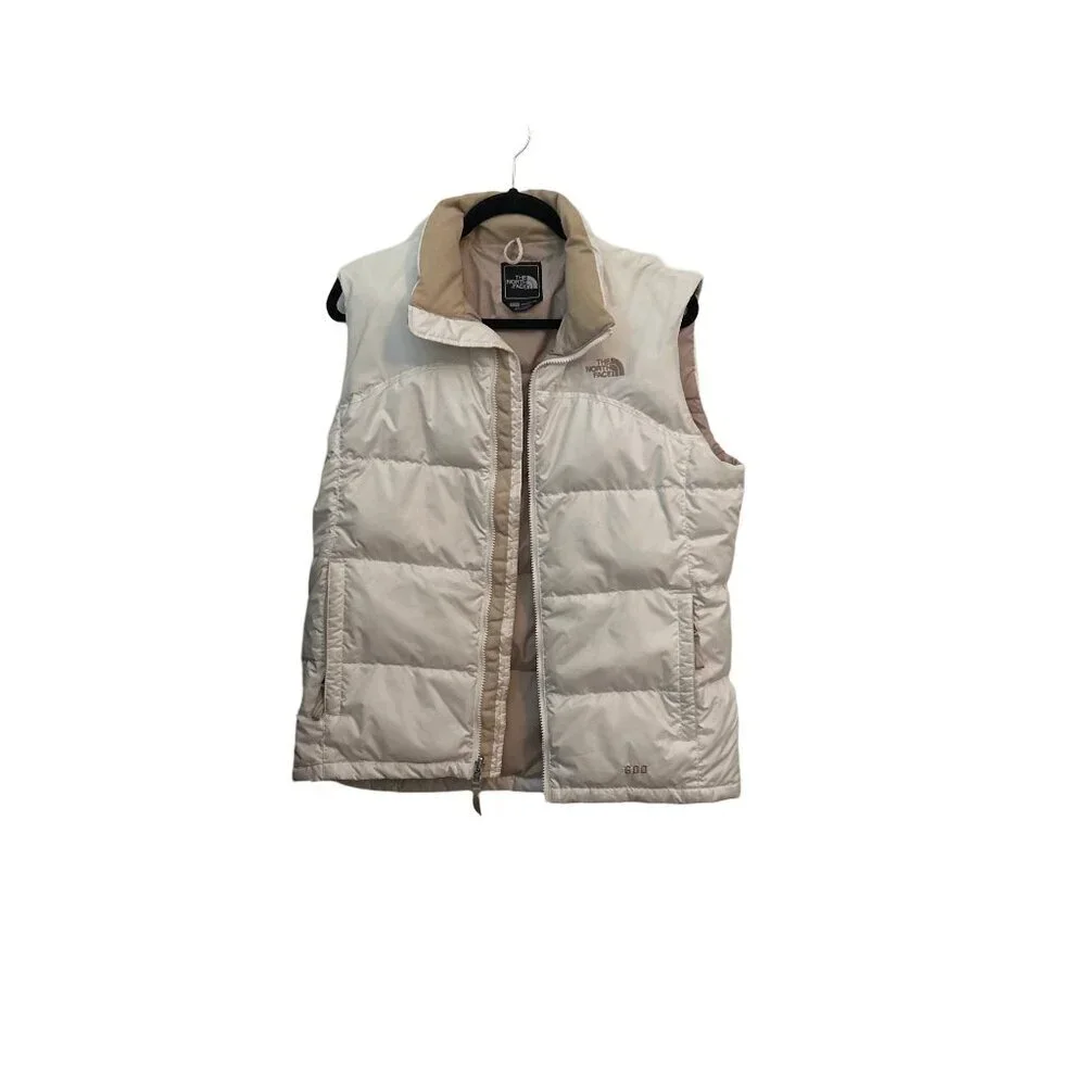 The North Face Y2K White Puffer Vest Insulated Goose Down | Girls XL/Women's XS - Picture 2 of 9
